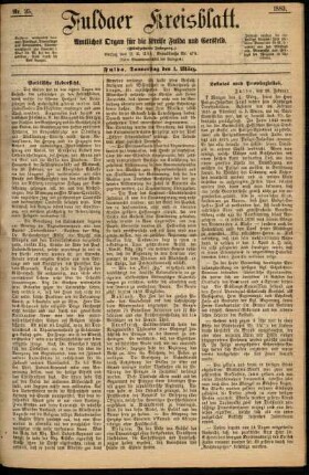 Ausgabe vom Donnerstag, den 01. März 1883.
