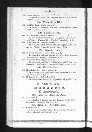 Classis XXI. Monoecia
