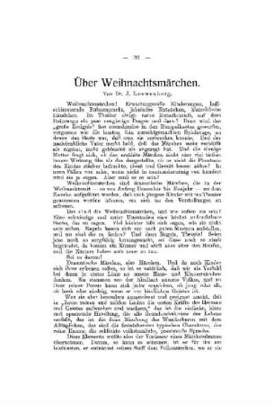 Über Weihnachtsmärchen