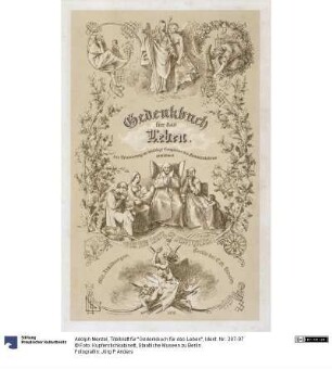 Titelblatt für "Gedenkbuch für das Leben"