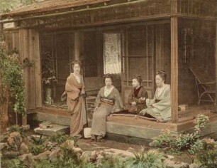 Vier Frauen im Yoshiwara von Yokohama