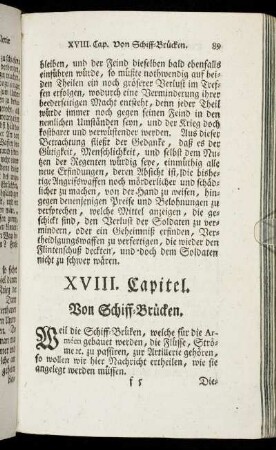 XVIII. Capitel. Von Schiff-Brücken.