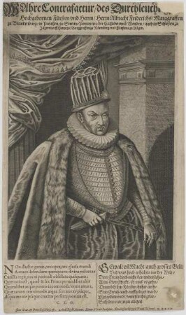 Bildnis des Albrecht Friderichs, Marggraffen zu Brandenburg