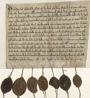 Worms: Compositio inter Decano et Capitula majoris etc. eccl. omnium Worm. ex parte una et conventum dominarum in Nunnenmunster in suburbio Worm. ...