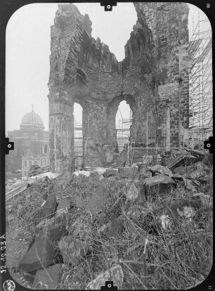 Dresden-Altstadt. Ruine der Frauenkirche