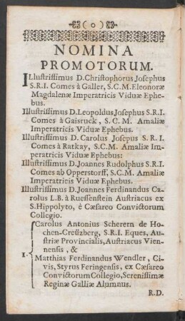Nomina Promotorum