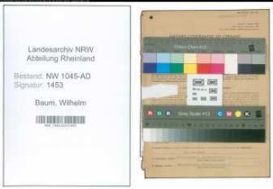 Entnazifizierung Wilhelm Baum , geb. 10.09.1903 (Angestellter)