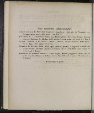 Piae memoriae commendatur