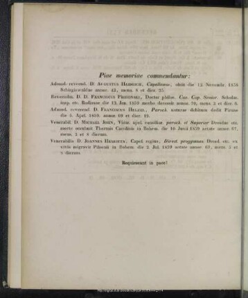 Piae memoriae commendatur
