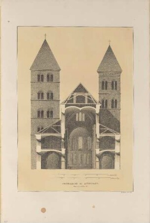 Illustration: Pfarrkirche Zu Andernach. Querdurchschnitt.
