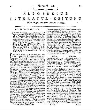 Bach, Anton: Abhandlung über den Codowaer Gesundheitsbrunn in der souverainen Grafschaft Glatz. - Striegau : Weber, 1787