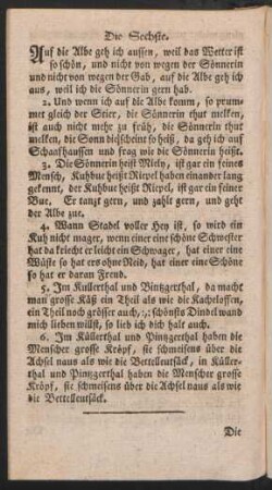 Die Sechste.