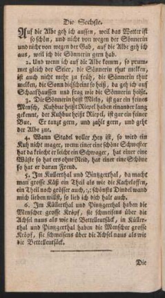 Die Sechste.