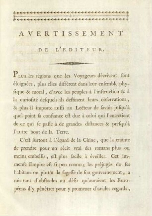 Avertissement de l'editeur