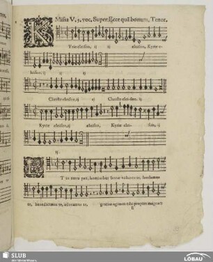 Missa V. 5. voc. super: Ecce quam bonum