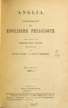 Anglia : journal of English philology. 12. 1889