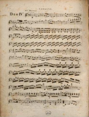 Six duo concertans pour violon et alto : 4e livre de duo de violon et alto, 2. [Duo IV-VI]