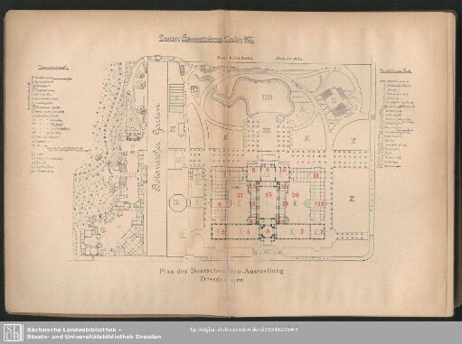 Plan der Deutschen Bau-Ausstellung Dresden 1900