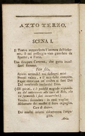 Atto Terzo. = Dritter Akt.