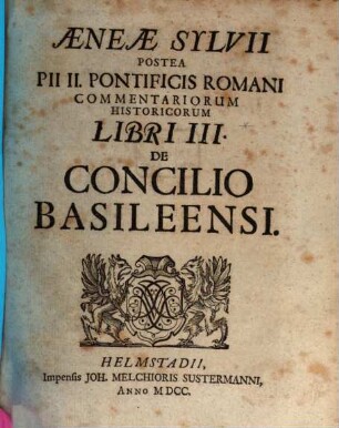 Libri III de concilio Basiliensi
