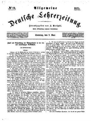 Zweck und Behandlung der Pflanzenkunde in der ein- und mehrklassigen Volksschule : (zur Preisbewerbung) ; (Schluß)