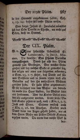 Der CIX. Psalm.