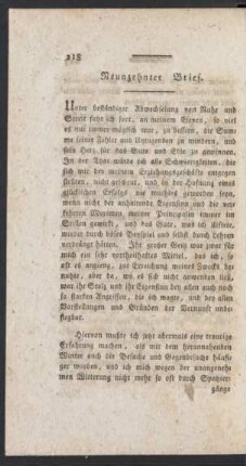 Neunzehnter Brief