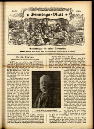 Ausgabe vom Sonntag, den 23. August 1903.