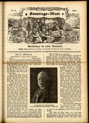Ausgabe vom Sonntag, den 23. August 1903.