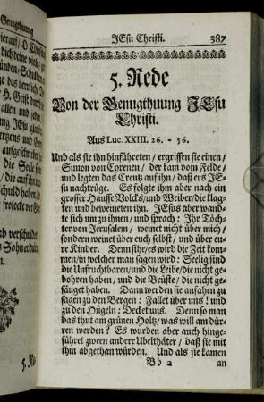 5. Rede Von der Genugthuung Jesu Christi.