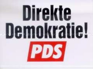 Aufkleber der PDS zur Bundestagswahl 1998