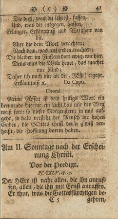 Am II. Sonntage nach der Erscheinung Christi.