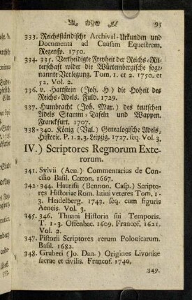 95-100, IV.) Scriptores Regnorum Exterorum. - V.) Scriptores juris publici...