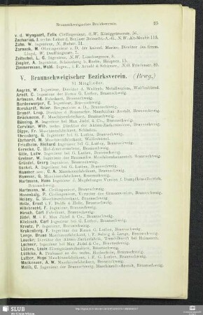 V. Braunschweigischer Bezirksverein.