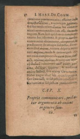 Cap. X. Propria communicari, probatur argumentis ab unione in genere sumtis.