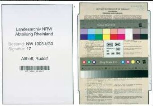 Entnazifizierung Rudolf Althoff , geb. 02.06.1907 (Bankbeamter)