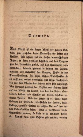 Kurzer Abriß der Erdbeschreibung