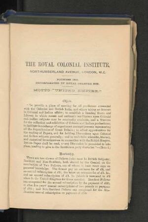 Objects of the Royal Colonial Institute.