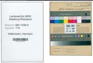 Entnazifizierung Hermann Hallermann , geb. 11.03.1892 (Professor)