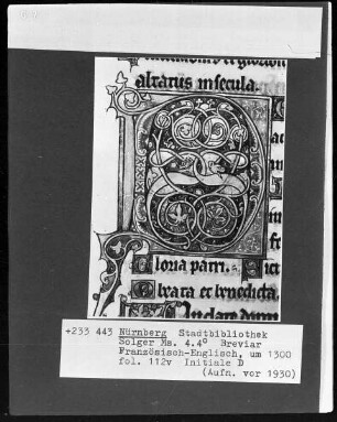 Breviar — Initiale D, Folio 112verso