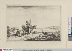 [Die Spinnerin am Ufer; Spinner standing on a river-bank]