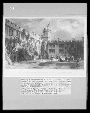 Wanderungen im Norden von England, Band 2 — Bildseite gegenüber Seite 30 — The Court Yard, Naworth Castle, Cumberland