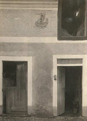 Leisnig, Hauszeichen des Gasthauses "Goldenes Schiff"