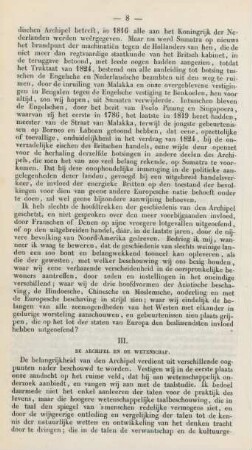 III. De archipel en de wetenschap