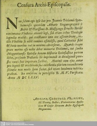 Censura Archi-Episcopalis