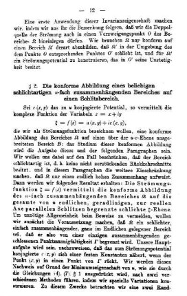 § 2. Die konforme Abbildung eines beliebigen schlichtartigen n-fach zusammenhängenden Bereiches auf einen Schlitzbereich.