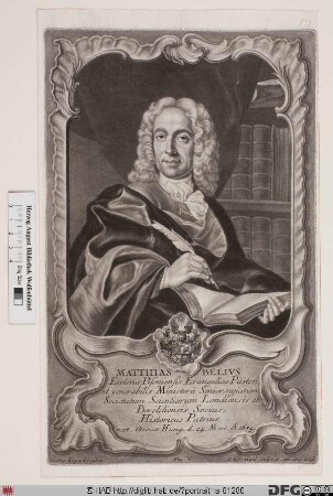 Bildnis Matej Bél (lat. Matthias Belius)