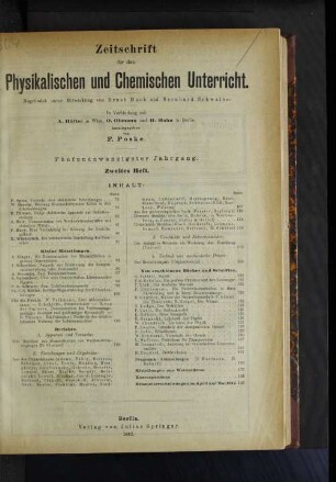 Fünfundzwanzigster Jahrgang. Zweites Heft.