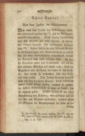 Achtes Kapitel. Von dem Jucken der Gebärmutter.