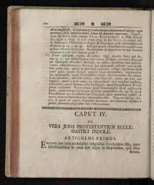 Caput IV. De Vera Juris Protestantium Ecclesiastici Indole.